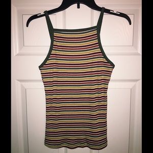 Striped Halter Tank Top